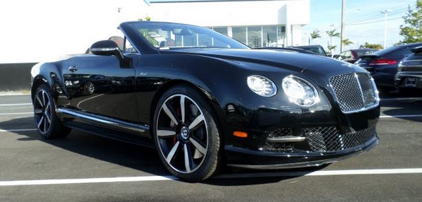 The New Black Bentley Continental GTC V8 for sale iat Braman Bentley n Palm Beach, FL