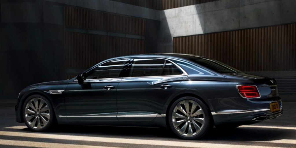 2024 Bentley Flying Spur parked in a parking garage.