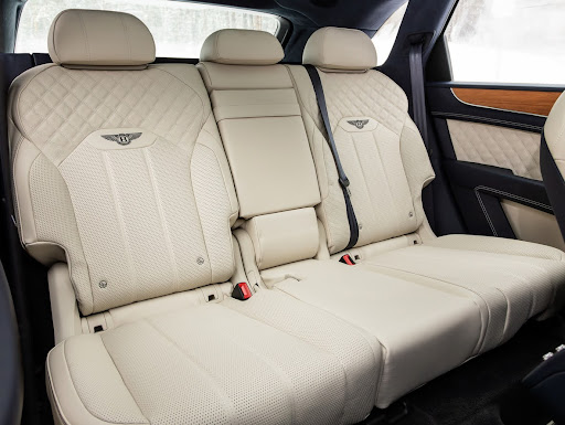 White creme interior of the Bentley Bentayga