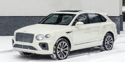 The 2024 Bentley Bentayga in white snow.