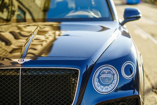 Upclose image of the front profile of the 2024 Bentley Bentayga