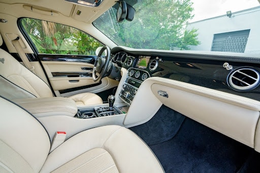 Interior photo of a Bentley Mulsanne